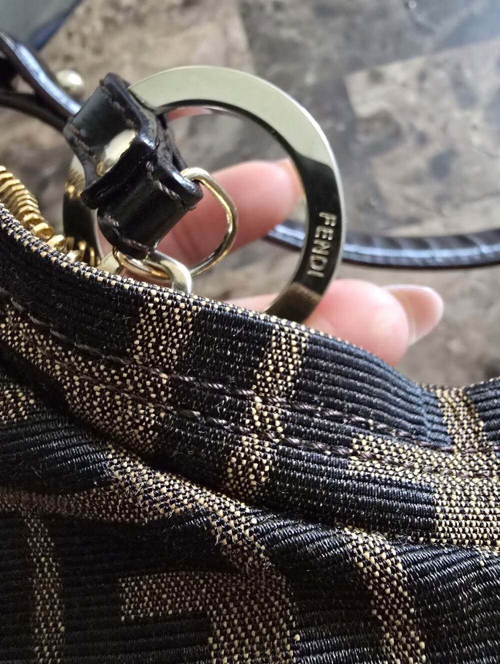 Fendi Brown and Dark Brown FF Zucca Shoulder Bag - Picture 14 of 16